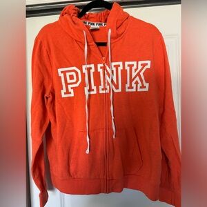 University full zip hoodie in orange🧡